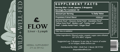 FLOW Organic Herbal Liver & Lymph Support Tincture